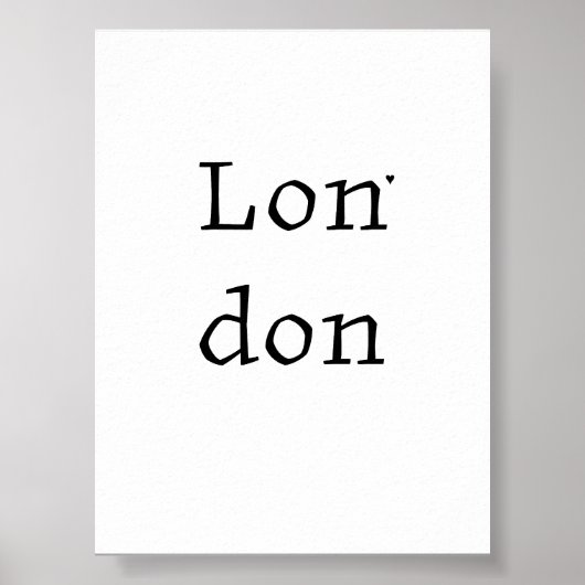London - minimalistic typography poster (Voorkant)