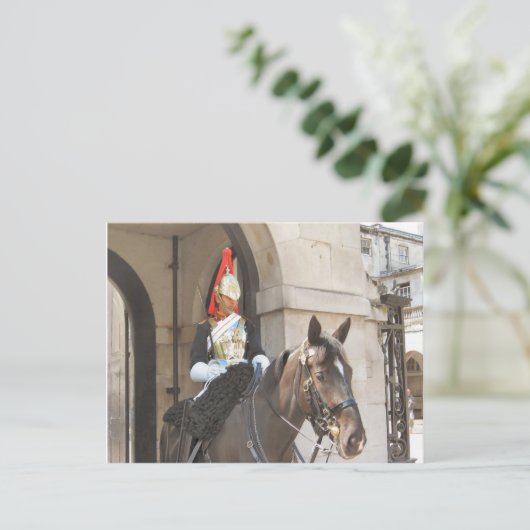 London, Mounted sentry in Whitehall Briefkaart (Staand voorkant)