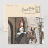 London, Mounted sentry in Whitehall Briefkaart (Voorkant / Achterkant)