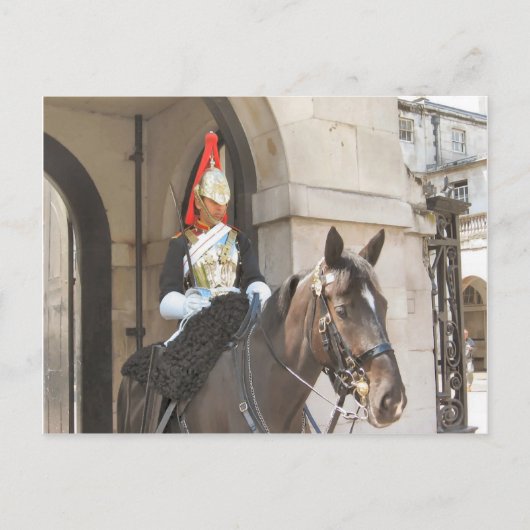 London, Mounted sentry in Whitehall Briefkaart (Voorkant)