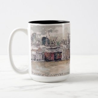 London Mug Tweekleurige Koffiemok
