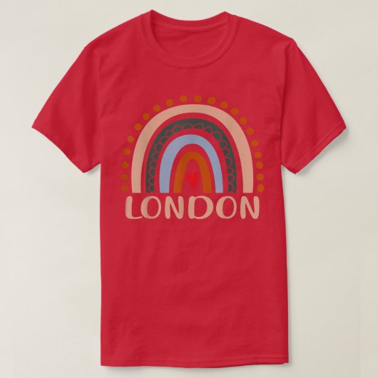 London Name Personalized Funny Women Rainbow Londo T-shirt (Design voorkant)