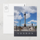 London Nelson Column uitzicht briefkaart (Voorkant / Achterkant)
