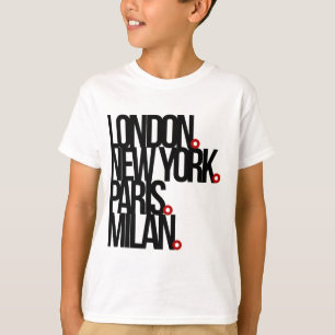 London New York Paris Milan T-shirt