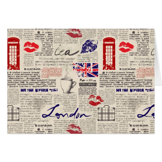 London Newspaper Pattern (Voorkant Horizontaal)