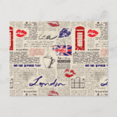 London Newspaper Pattern Briefkaart (Voorkant)