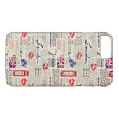 London Newspaper Pattern Case-Mate iPhone Case (Achterkant (Horizontaal))