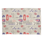 London Newspaper Pattern Kussensloop (Voorkant-Links)