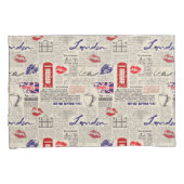 London Newspaper Pattern Kussensloop (Voorkant-Rechts)