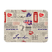 London Newspaper Pattern Magneet (Horizontaal)