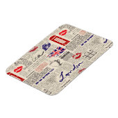 London Newspaper Pattern Magneet (Linkerzijde)