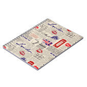 London Newspaper Pattern Notitieboek (Linkerzijde)