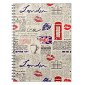 London Newspaper Pattern Notitieboek (Voorkant)