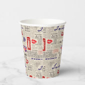 London Newspaper Pattern Papieren Bekers (Rechts)