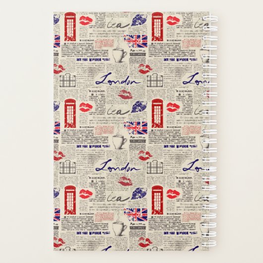 London Newspaper Pattern Planner (Achterkant)