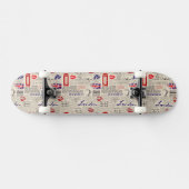 London Newspaper Pattern Skateboard (Horizontaal)