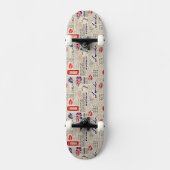 London Newspaper Pattern Skateboard (Voorkant)
