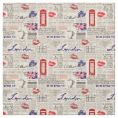 London Newspaper Pattern Stof (Swatch)