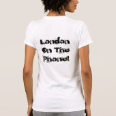 London on Phone - Red British Phone Booth T-shirt (Achterkant)