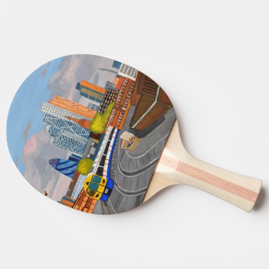 London Overground Ping Pong Paddles Tafeltennisbatje (Zijkant)