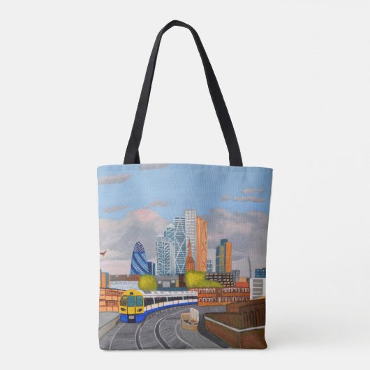 London Overground teddy Canvas tas (Achterkant)