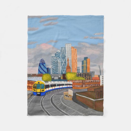 London Overground trein fleece deken  (Voorkant)