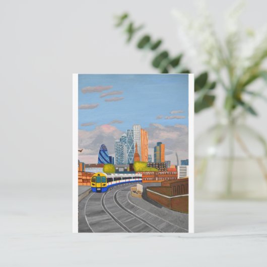 London Overland trein - Hoxton station Briefkaart (Staand voorkant)