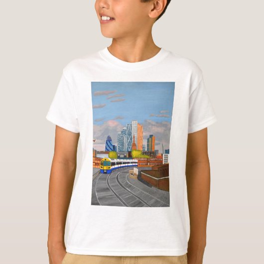 London Overland trein - Hoxton station T-shirt (Voorkant)