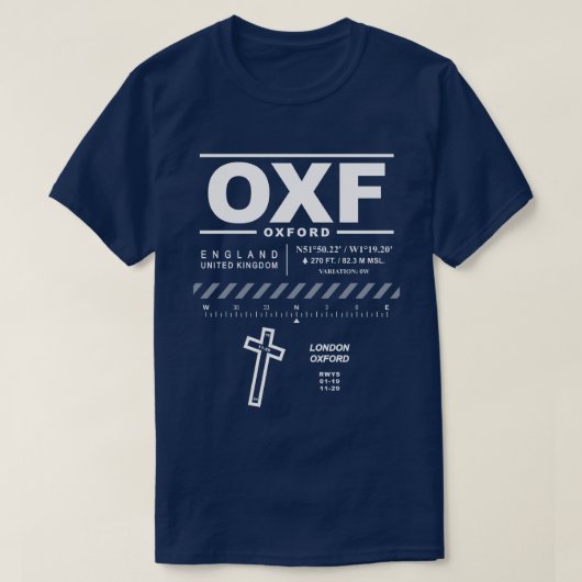 London Oxford Airport OXF T-shirt (Design voorkant)