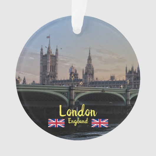 London Panoramic Kerstmis Ornament (voorkant)