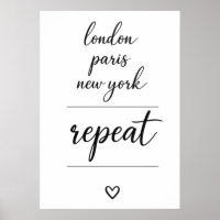 London Parijs New York Herhaal Stad Reizen