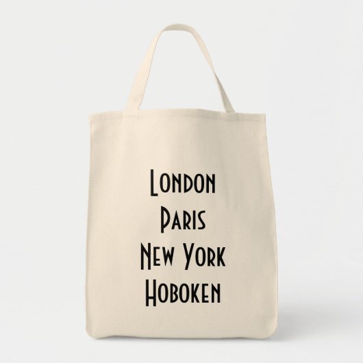 London Paris New York Hoboken Tote Bag (Voorkant)