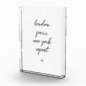 'London Paris New York Repeat' Acrylic block Fotoblokken (Rechts)