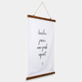 'London Paris New York Repeat' Hangend Wandkleed (Gebogen)