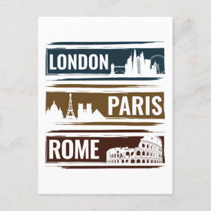 London Paris Rome Briefkaart