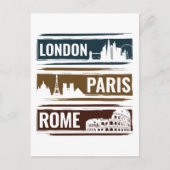 London Paris Rome Briefkaart (Voorkant)
