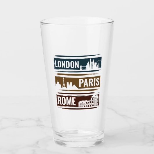 London Paris Rome Glas (Voorkant)