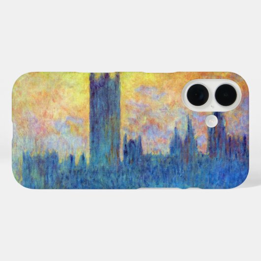 London Parliament in Winter van Claude Monet Case-Mate iPhone Case (Achterkant (horizontaal))