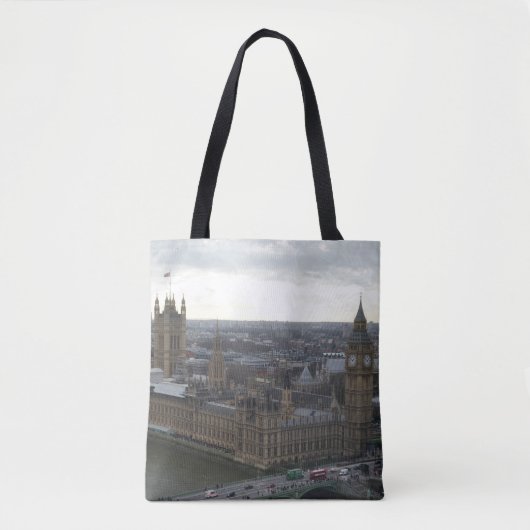 London Parliement Building & Big Ben Canvas tas (Voorkant)
