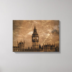 London Past Canvas Art Afdruk