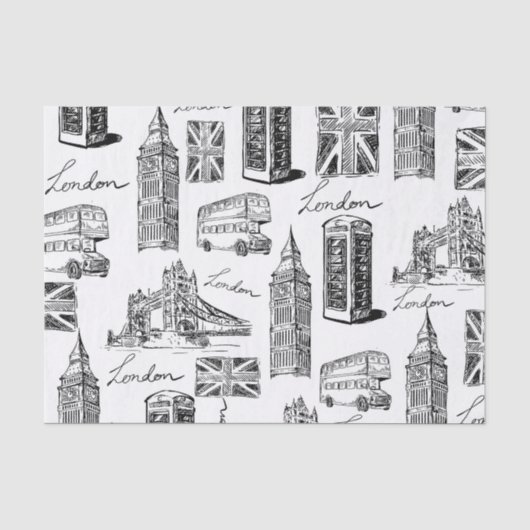London Pattern Tissuepapier (Voorkant)