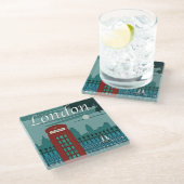 London Phone Booth Onderzetter (Schuin)