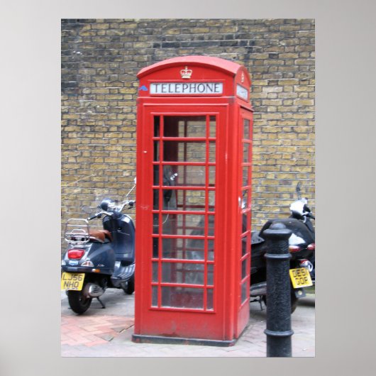 London Phone Booth Poster (Voorkant)
