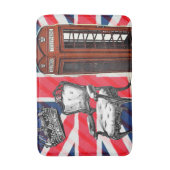 London phone booth Victoriaans crown union jack Badmat (Voorkant Verticaal)
