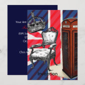 London phone booth Victoriaans crown union jack Kaart (Voorkant / Achterkant)