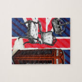 London phone booth Victoriaans crown union jack Legpuzzel (Horizontaal)