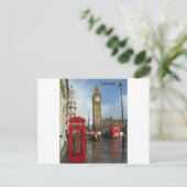 London Phone box & Big Ben (St.K.) Briefkaart (Staand voorkant)