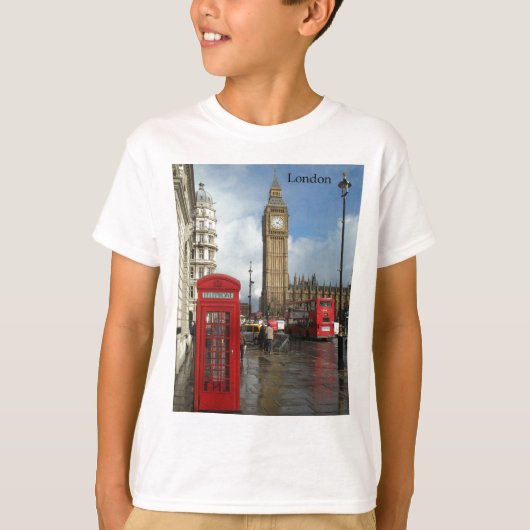 London Phone box & Big Ben (St.K.) T-shirt (Voorkant)