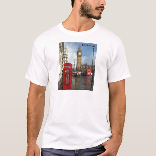 London Phone box & Big Ben (St.K.) T-shirt (Voorkant)