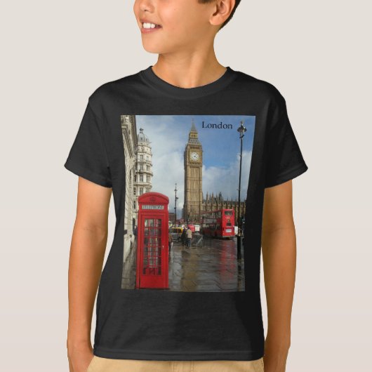 London Phone box & Big Ben (St.K.) T-shirt (Voorkant)